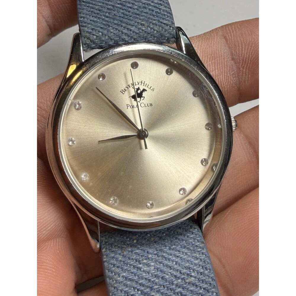 Beverly Hills Polo Club 80972 Quartz Watch 38mm Blue Denim Strap